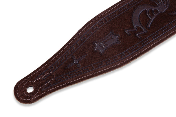 Levy's Leathers MS17T03-BRN -  2 1/2" Wide Brown Suede Guitar Strap.