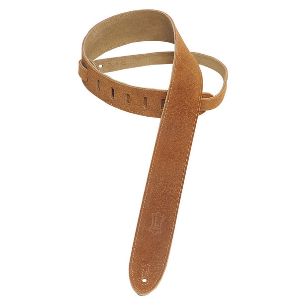 Levy's Leathers MS12-HNY -  2" Wide Honey Suede Guitar Strap.