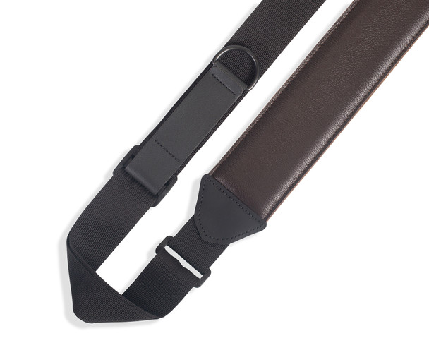 Levy's Leathers MRHGS-DBR - 2 1/2 inch Wide Ergonomic RipChord Guitar Strap.