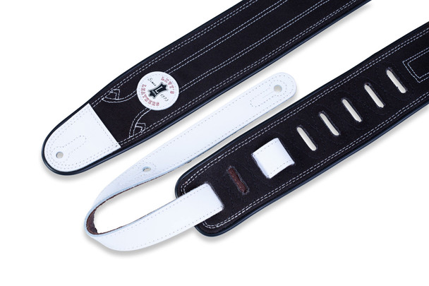 Levy's Leathers MRE1CAR-BLK -  2 1/2" Wide Black Canvas Guitar Strap.