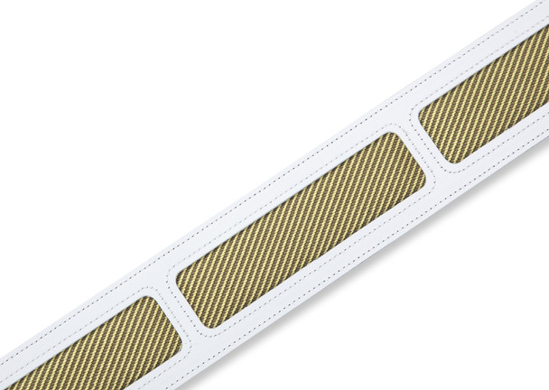 Levy's Leathers MCT26A-WHT - 2 1/2" Wide White Chrome-tan Leather Guitar Strap