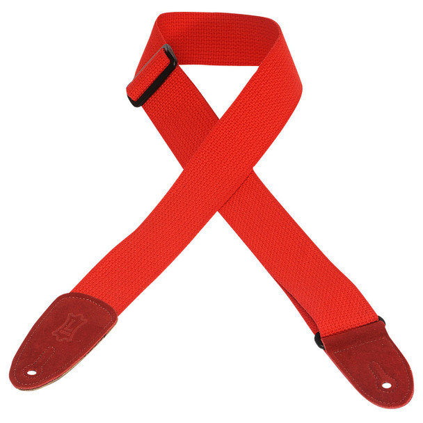 Levy's Leathers MC8-RED -  2" Wide Red Cotton Guitar Strap.