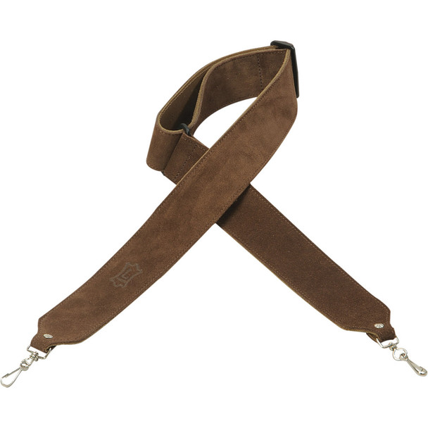 Levy's Leathers M9S-BRN -  2" Wide Brown Suede Banjo Strap.