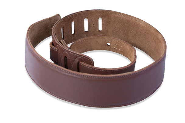 Levy's Leathers M26GF-BRN -  2 1/2" Wide Brown Garment Leather Guitar Strap.