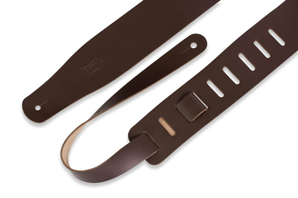 Levy's Leathers M26-DBR-L - 2 1/2" wide dark brown genuine leather strap.