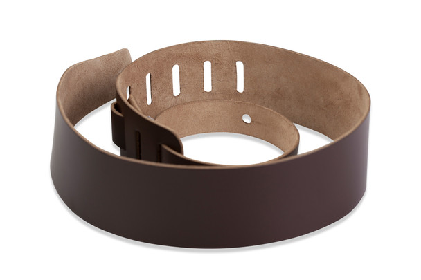 Levy's Leathers M26-DBR-L - 2 1/2" wide dark brown genuine leather strap.