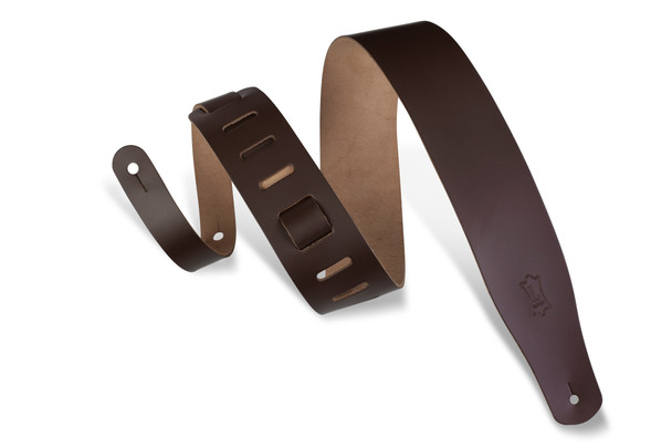 Levy's Leathers M26-DBR-L - 2 1/2" wide dark brown genuine leather strap.