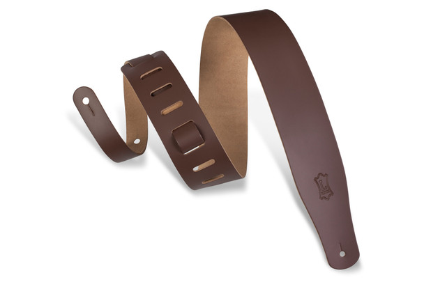 Levy's Leathers M26-BRN -  2 1/2" Wide Brown Genuine Leather Guitar Strap.