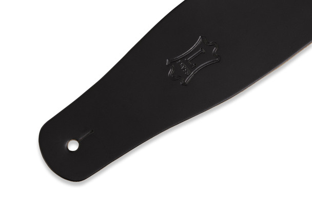 Levy's Leathers M26-BLK -  2 1/2" Wide Black Genuine Leather Guitar Strap.