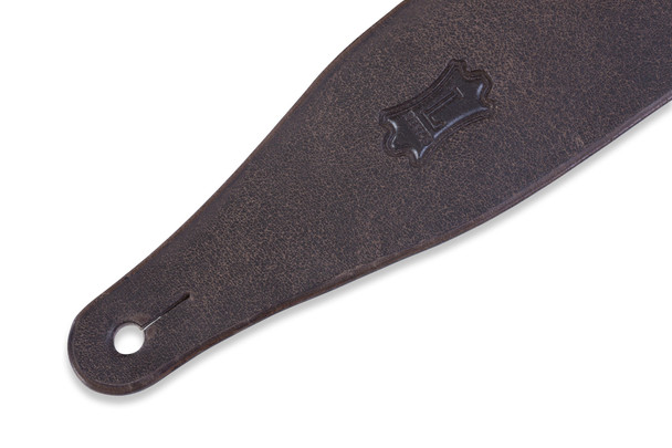 Levy's Leathers M17D-DBR - 2 1/2" Wide Dark-brn Veg-tan Leather Guitar Strap