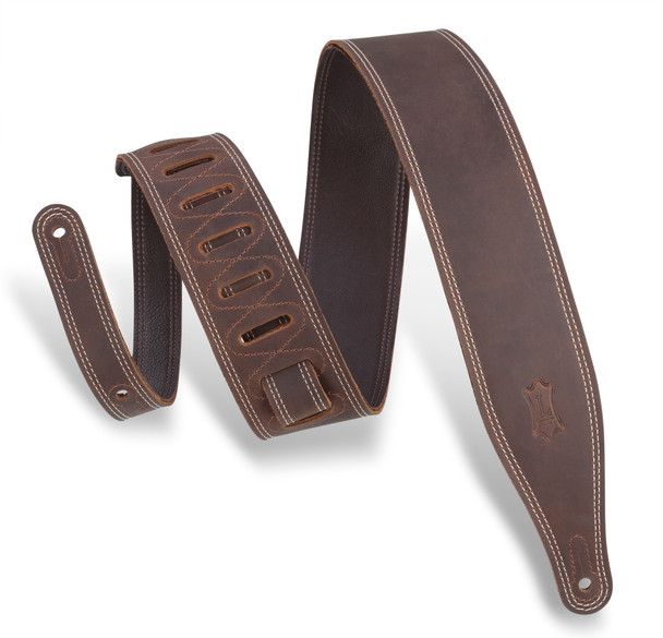 Levy's Leathers M17BDS-DBR - 2.5" Wide Garment Leather Guitar Strap