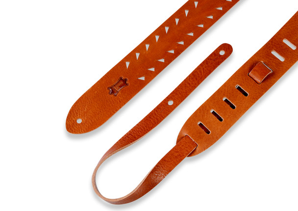 Levy's Leathers M12TTV-TAN - 2" Wide Tan Veg-tan Leather Guitar Strap