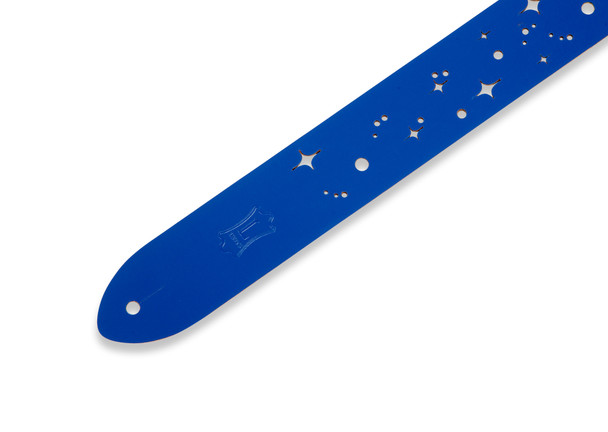 Levy's Leathers M12GSC-ROY - 2" Wide Royal Blue Chrome-tan Leather Guitar Strap