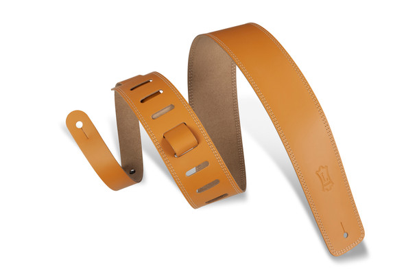 Levy's Leathers DM1-TAN -  2 1/2" Wide Tan Genuine Leather Guitar Strap.