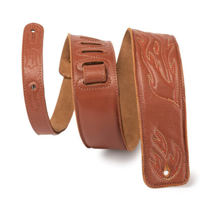 Levy's Leathers DM1SGF-TAN -  2 1/2" Wide Tan Garment Leather Guitar Strap.