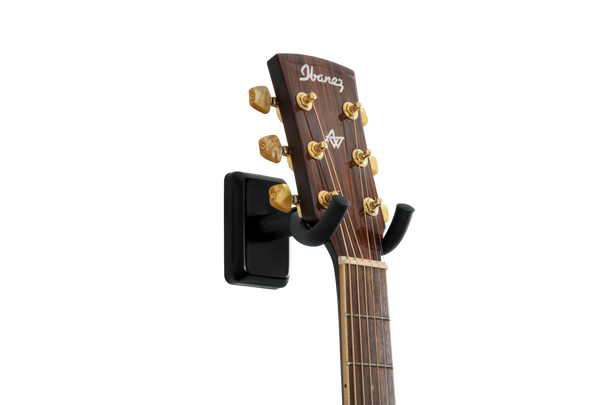 Gator Frameworks GFW-GTR-HNGRBLK - Frameworks Wall Mounted Guitar Hanger with Black Mounting Plate