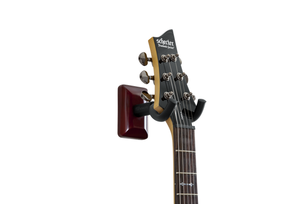 Gator Frameworks GFW-GTR-HNGRCHR - Frameworks Wall Mounted Guitar Hanger with Cherry Mounting Plate