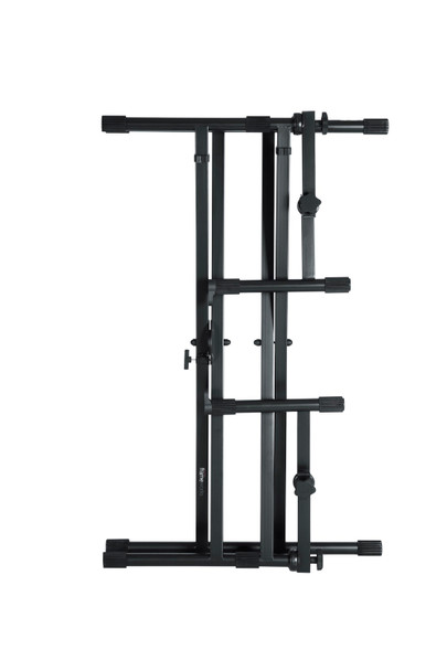 Gator Frameworks GFW-KEY-5100X - Frameworks heavy duty 2 Tier "X" style keyboard stand with rubberized leveling foot