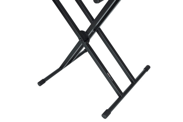 Gator Frameworks GFW-KEY-5100X - Frameworks heavy duty 2 Tier "X" style keyboard stand with rubberized leveling foot