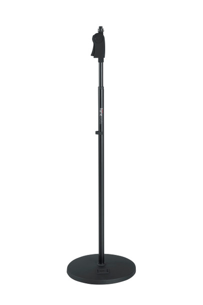 Gator Frameworks GFW-MIC-1001 - Frameworks Roundbase Mic Stand with Deluxe One-Handed Clutch and 10" Base