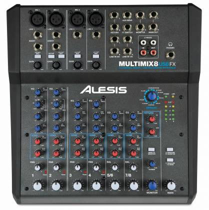 Alesis MM8USBFXPTOOLSXUS Multi Mix 8 Channel Mixer with Effects