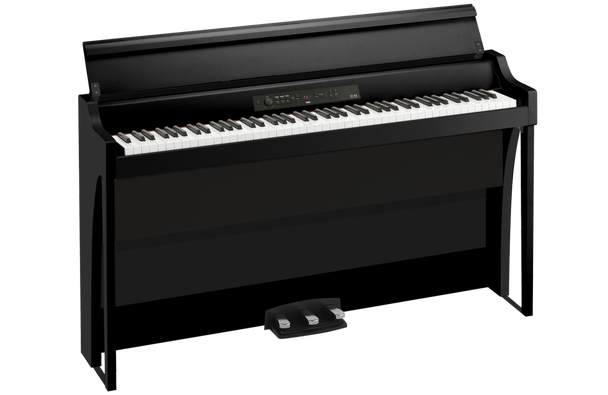 KORG GB1AIRBK Digital Piano with German, Japanese and Austrian Grands, BT Receiver, 3 Pedals, Soft Fall Lid, Modesty Panel - Black