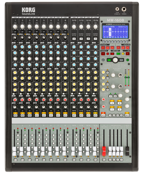 KORG MW1608BK 16 Channel Hybrid Mixer-Black