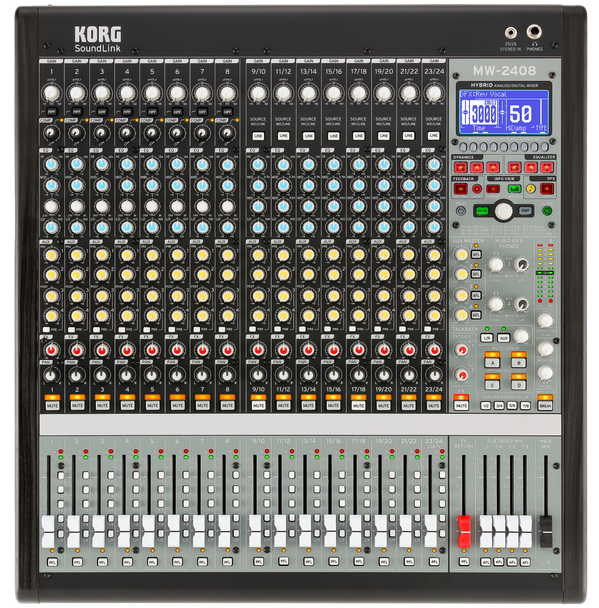 KORG MW2408BK 24 Channel Hybrid Mixer-Black KORG MW2408BK 24 Channel Hybrid Mixer-Black