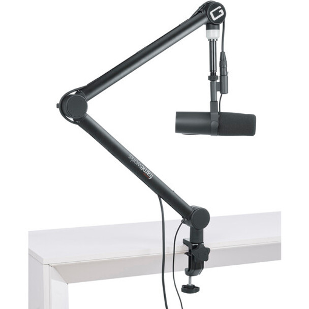 Gator Cases GFWMICBCBM4000 Professional Desktop Broadcast/Podcast Microphone Boom Stand with On-Air Indicator Light