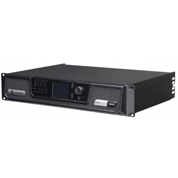 Crown CRN-CDI4X6BLVMUS 600 watts per channel  4 channel amplifier, 70/100V, 4/8 ohm, digital signal processing, networked, front panel interface, with BLU link .