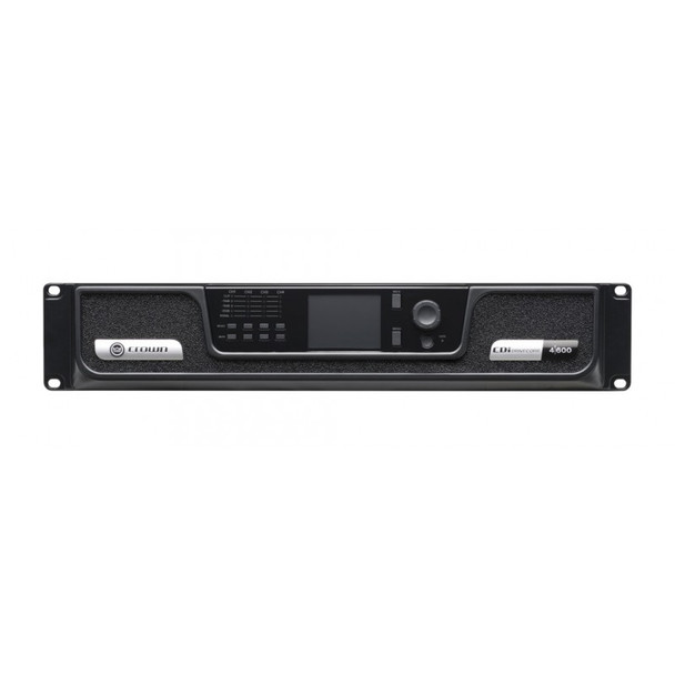 Crown CRN-CDI4X6BLVMUS 600 watts per channel  4 channel amplifier, 70/100V, 4/8 ohm, digital signal processing, networked, front panel interface, with BLU link .