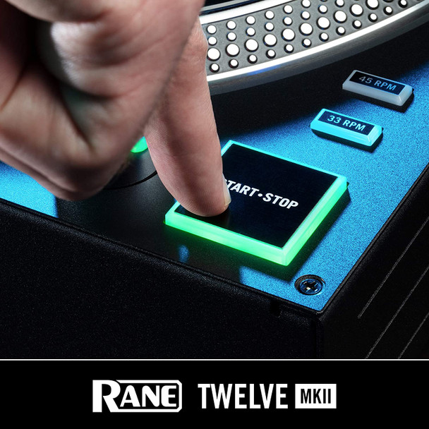 RANE DJ Twelve MKII | 12-Inch Motorized Vinyl Like MIDI Turntable with USB MIDI & DVS Control for Traktor, Virtual DJ & Serato DJ