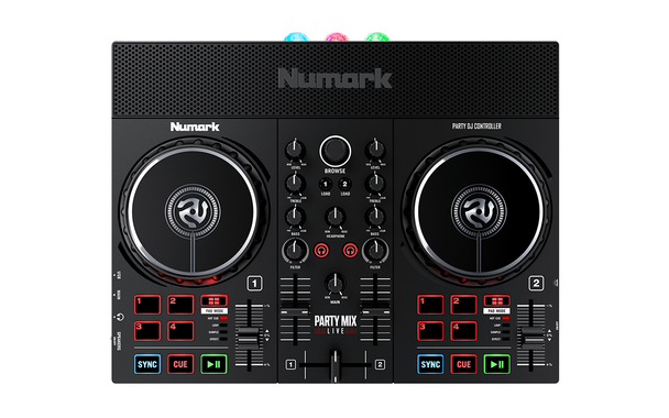 Numark Party Mix Live DJ Controller with Built-In Light Show and Speakers