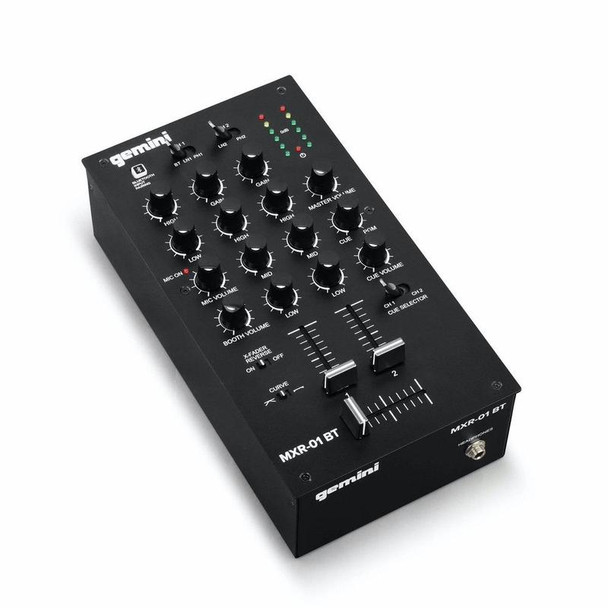 Gemini MXR-01BT 2-CHANNEL PROFESSIONAL DJ MIXER WITH BLUETOOTH INPUT