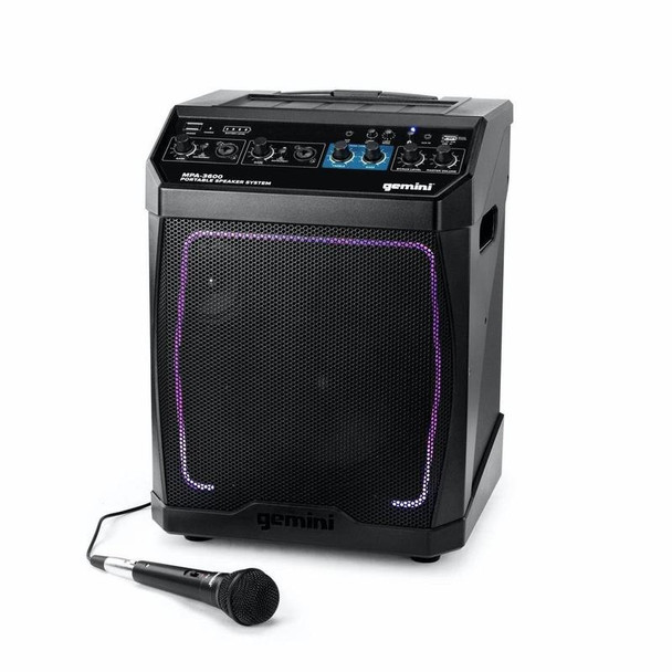 Gemini MPA-3600 Portable Bluetooth Speaker W/ Microphone