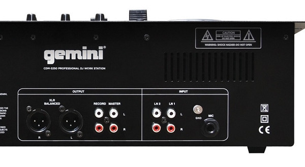 Gemini CDM-3250 Dual CD Player Mixing Console