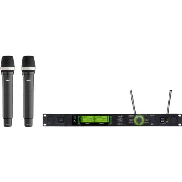 AKG DMS800 D5 Vocal Set BD1 D5 Vocal Set includes: 1x DSR800, 2x DHT800, 2x D5 WL1, 2x SA63, 4x AA size batteries