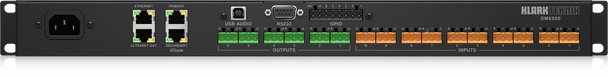 Klark Teknik DM8500-UL Digital Audio Processor for Installation Applications with Configurable DSP, Audio Networking and Acoustic Echo Cancellation