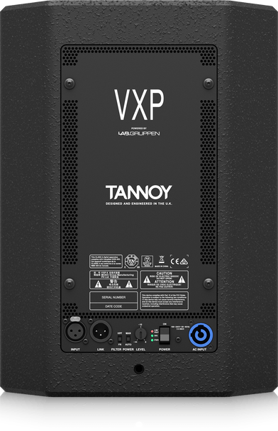 Tannoy TA-VXP8-BK 1,600 Watt 8 Dual Concentric Powered Sound Reinforcement Loudspeaker with Integrated LAB GRUPPEN IDEEA Class-D Amplification