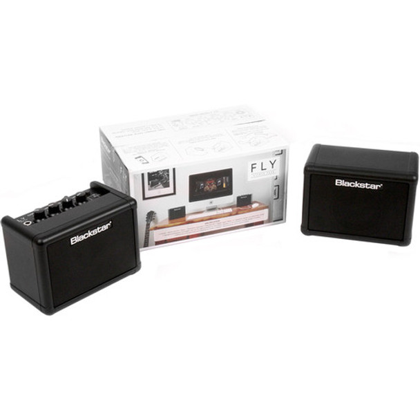 Blackstar FLY Stereo Pack - Battery-Powered Mini Guitar Amp, Extension Cabinet & Power Supply (Black)