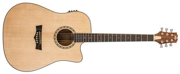 Peavey 3620210 DW 2CE Solid Top Cutaway Acoustic-Electric Guitar with Electronics and Case