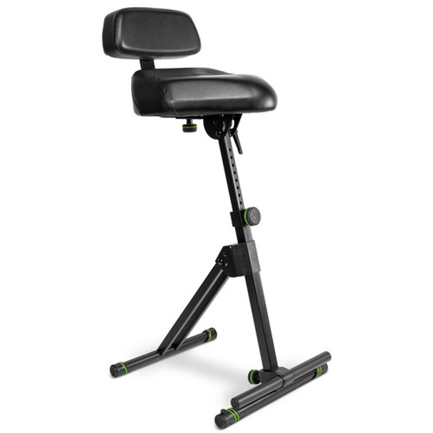 Gravity Stands Height Adjustable Stool with Foot and Backrest