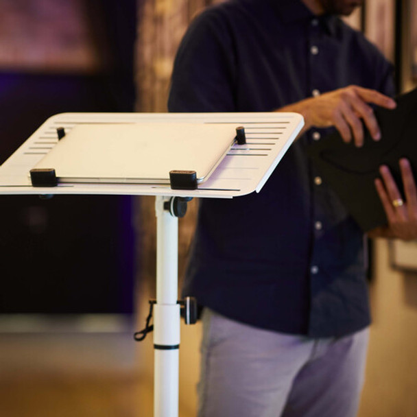 Gravity Stands Universal Laptop Stand with Adjustable Holding Pins and Steel Base