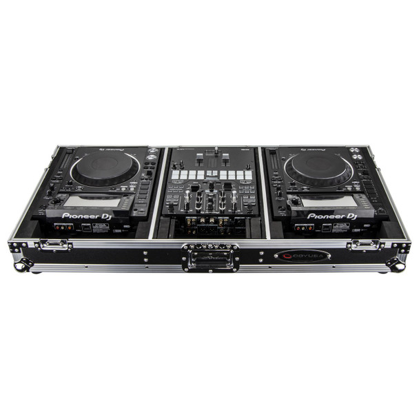 Odyssey FZ10CDJWXD EXTRA DEEP DJ COFFIN WITH WHEELS FOR A 12" FORMAT DJ MIXER & 2 LARGE FORMAT CD/DIGITAL MEDIA PLAYERS