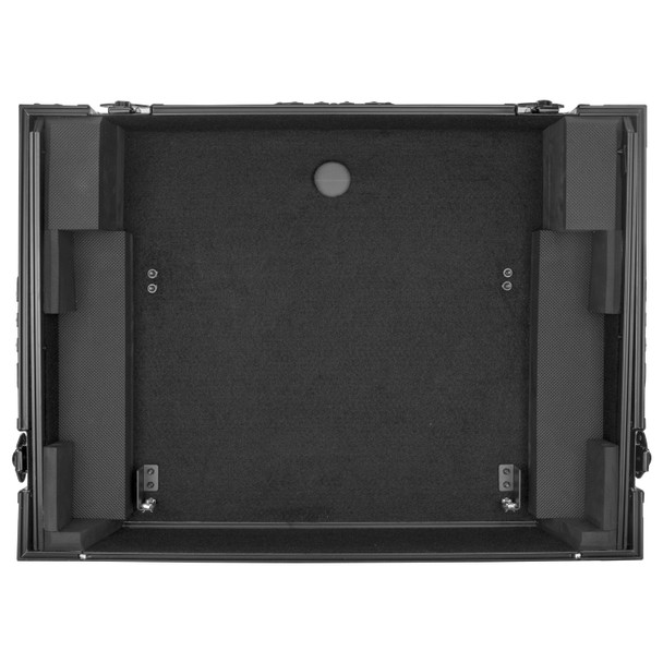 Odyssey FZGSPRIME2BL BLACK LABEL DENON PRIME 2 DJ CONTROLLER GLIDE STYLE CASE WITH 19" 1U BOTTOM RACK