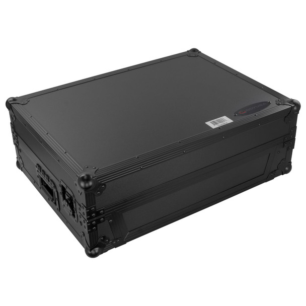 Odyssey FZGSPRIME2BL BLACK LABEL DENON PRIME 2 DJ CONTROLLER GLIDE STYLE CASE WITH 19" 1U BOTTOM RACK