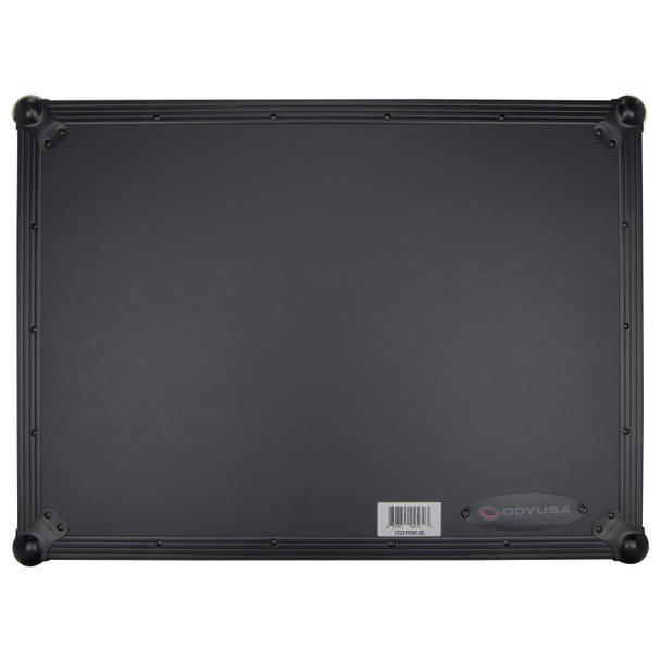 Odyssey FZGSPRIME2BL BLACK LABEL DENON PRIME 2 DJ CONTROLLER GLIDE STYLE CASE WITH 19" 1U BOTTOM RACK