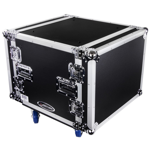 Odyssey FZS08W 8 SPACE - 22" RACKABLE DEPTH SHOCK MOUNT RACK W/WHEELS