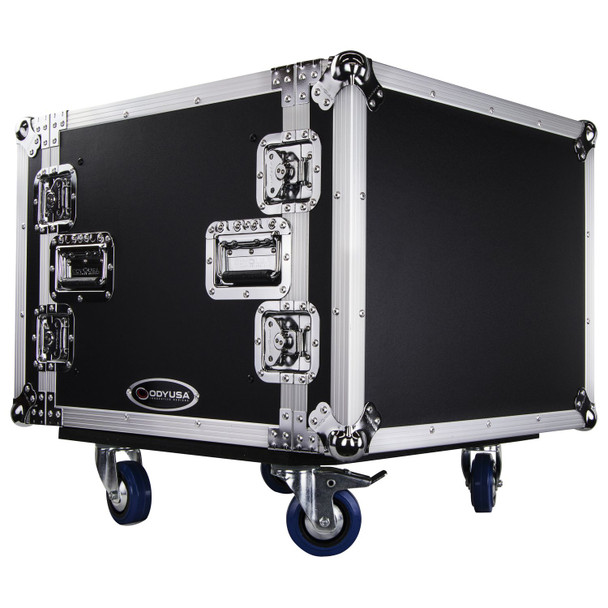 Odyssey FZS08W 8 SPACE - 22" RACKABLE DEPTH SHOCK MOUNT RACK W/WHEELS
