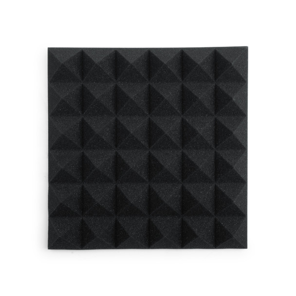 Gator Cases GFW-ACPNL1212PCHA-8PK Eight (8) Pack of 2-Thick Acoustic Foam Pyramid Panels 12x12  Charcoal Color
